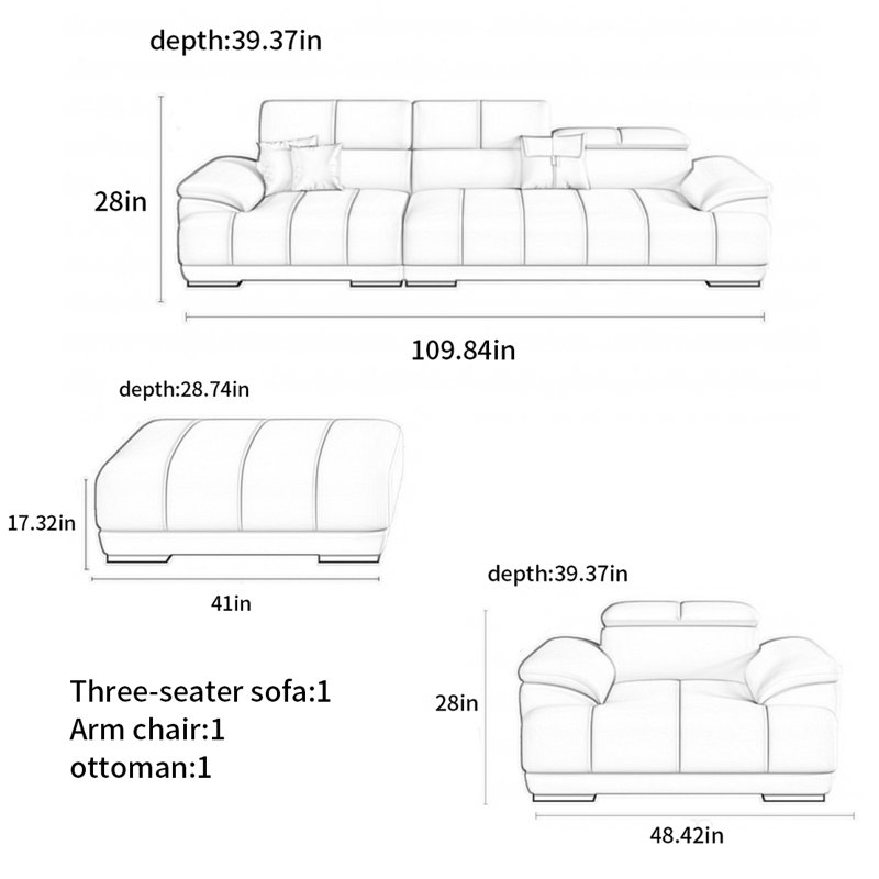 American-style simple modern sofa