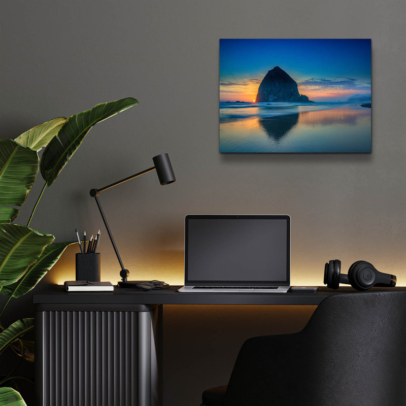 Art épique «Day's End At Cannon Beach» par Rick Berk, 16 po x 12 po