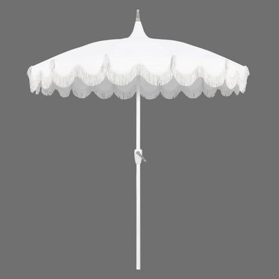 7.5-Ft Aluminum Yellow Market Patio Pagoda Umbrella With Carrying Bag