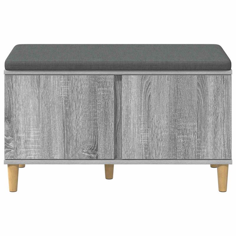 Storage Bench, 46cm H x 80cm W x 38cm D, Grey Sonoma