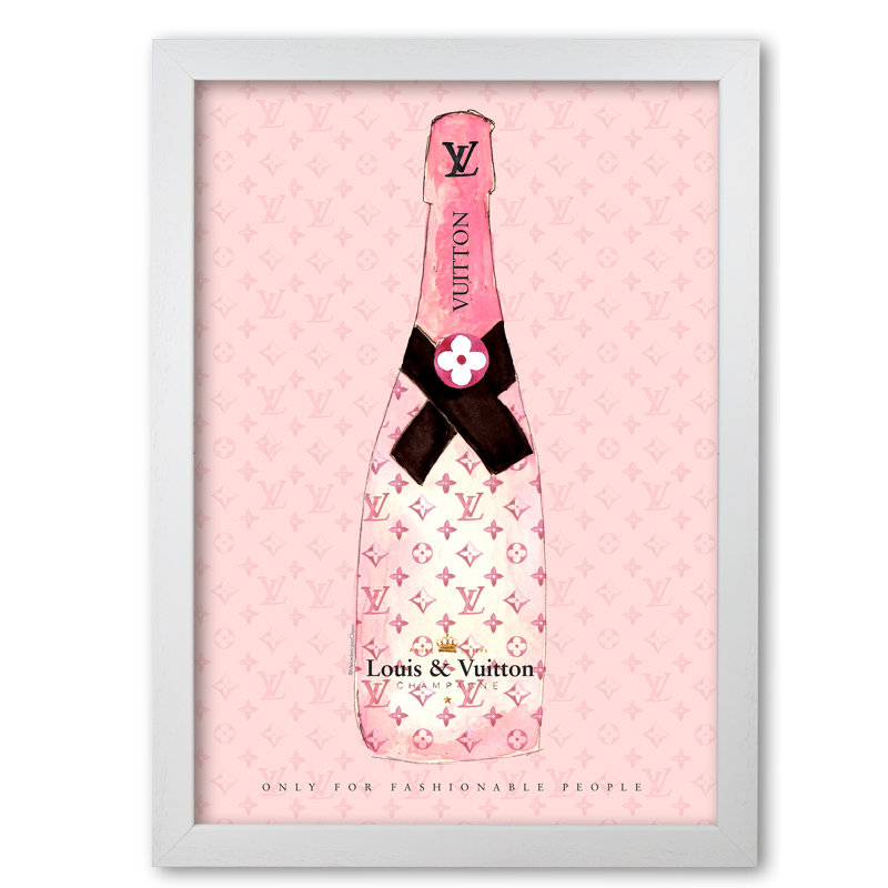 LV Fashion Champagne - Print, 59.4 cm H x 42 cm W x 5 cm D, White Grain
