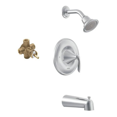 Eva Volume Control Tub and Shower Faucet with Rough-in Valve and Posi-Temp