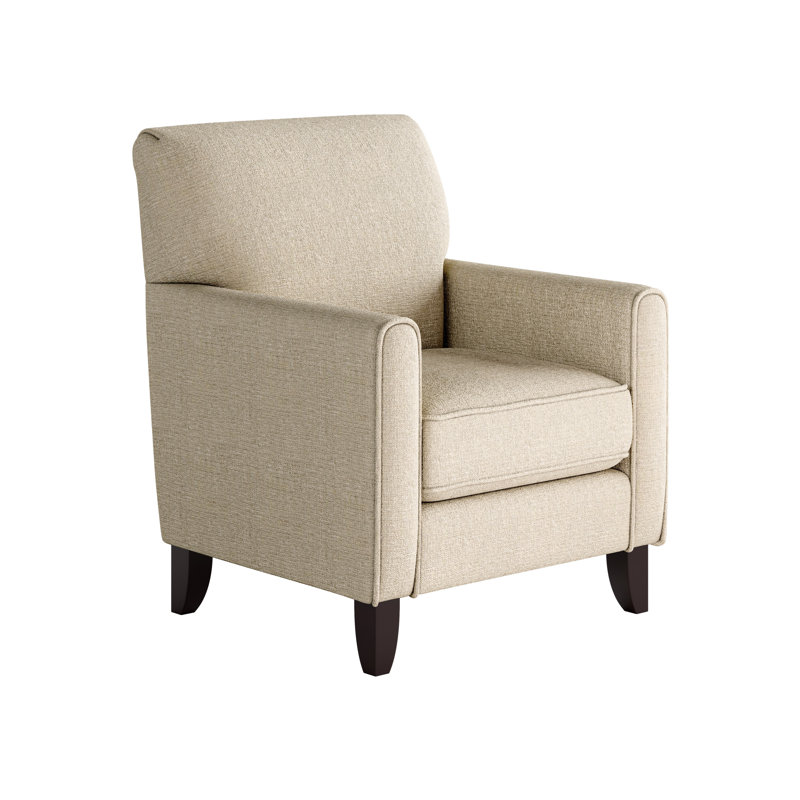 Aravis Upholstered Armchair, Oatmeal Polyester Blend