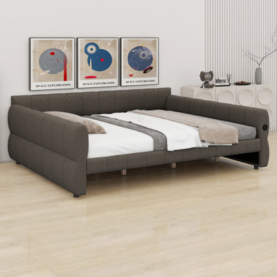 Structure de lit plateforme robuste avec charge USB