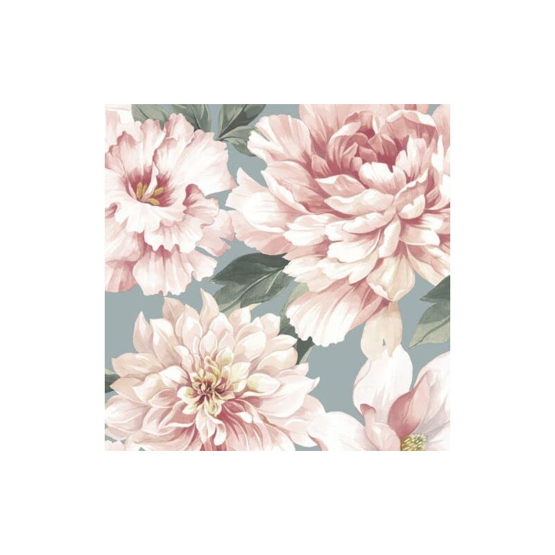 Betsons Floral Textured Matte Wallpaper 10m x 53cm Roll, Pink/Duck Egg