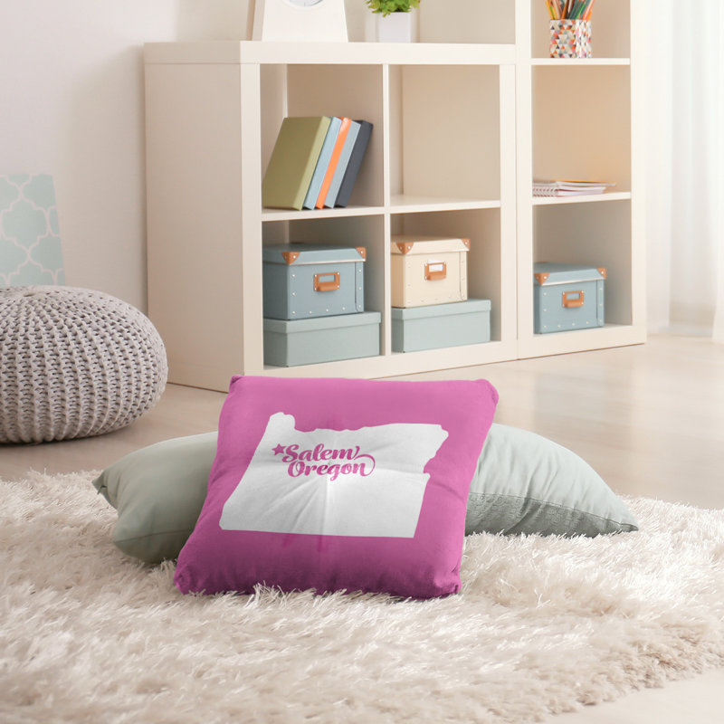 Coussin de plancher touffeté, Rose, 30 po x 30 po, Salem