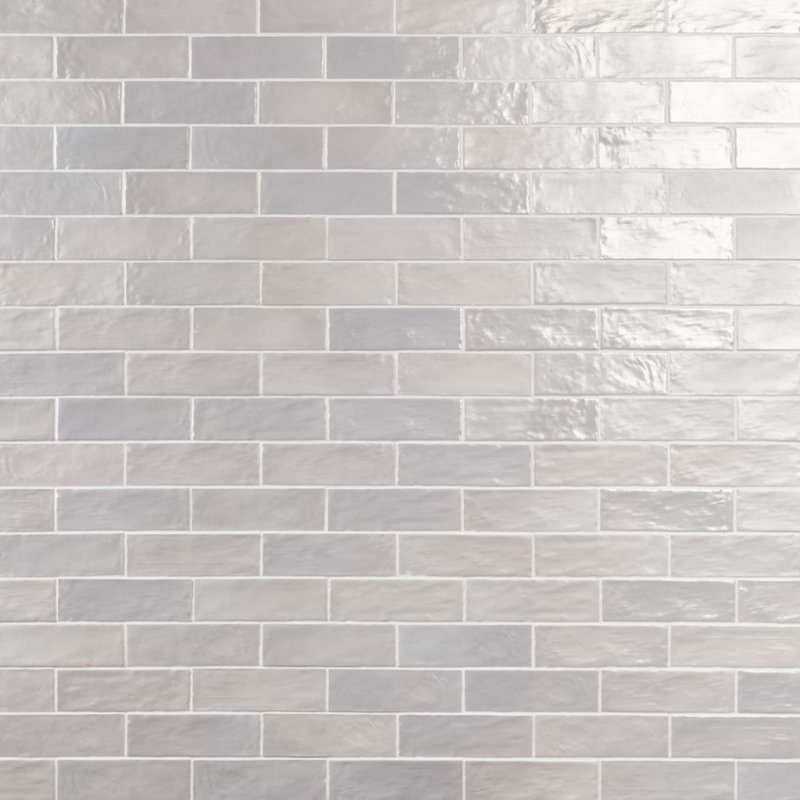 Montauk 2x8 Mixed Finish Ceramic Tile, Fog Gray