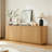 Sideboard Storage Cabinet TV Stand with wave pattern Buffet Cabinet Wooden-1333571068