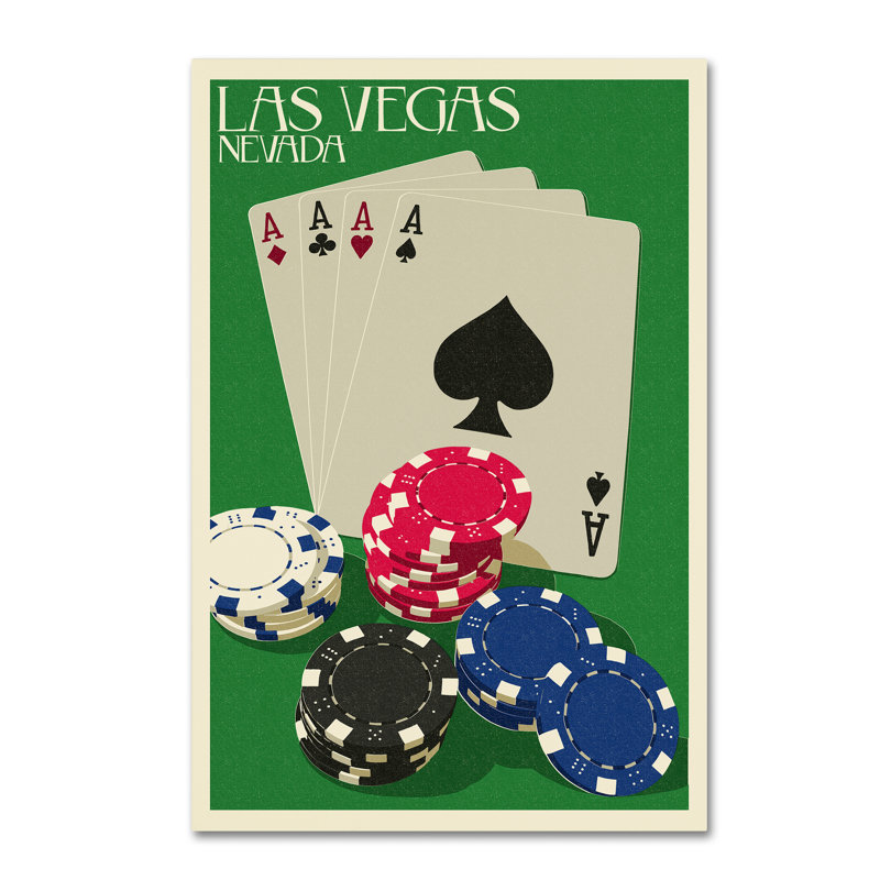 «Poker», publicité rétro sur toile Kadey, H 24 po x l 16 po x P 2 po