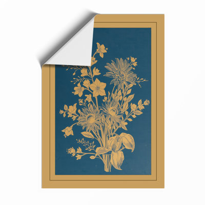 Golden Study Botanical - Framed Print