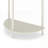 Artisan-Crafted Wave-Pattern Demi-Lune Console Table with Creamy White Finish-572612018