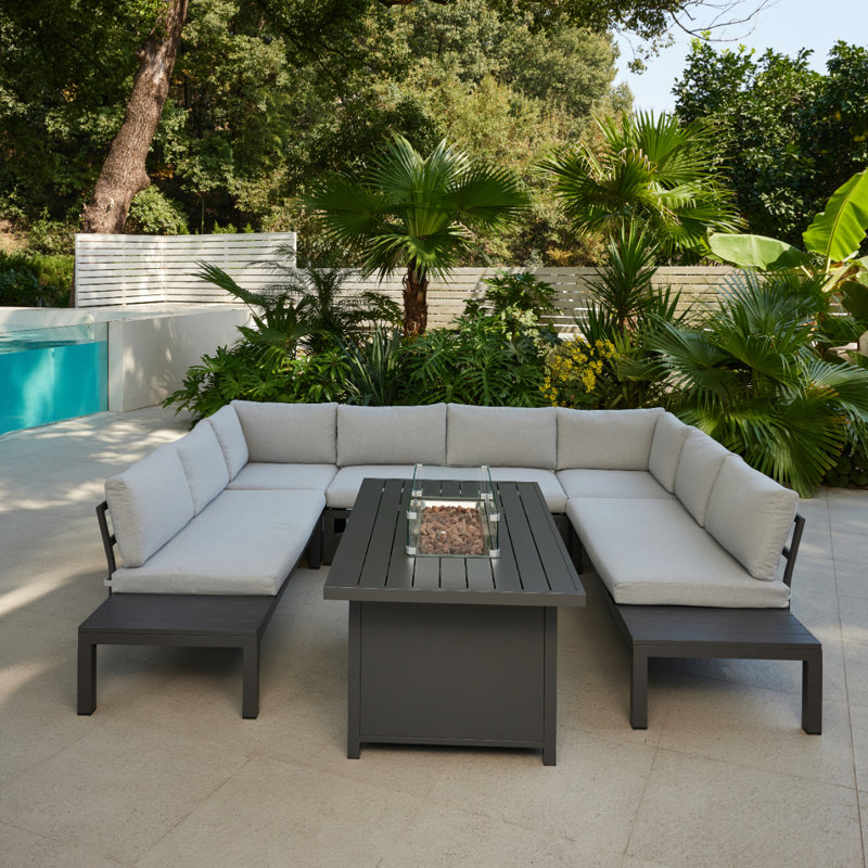 Almarosa 8 - Person Garden Lounge Set with Cushions