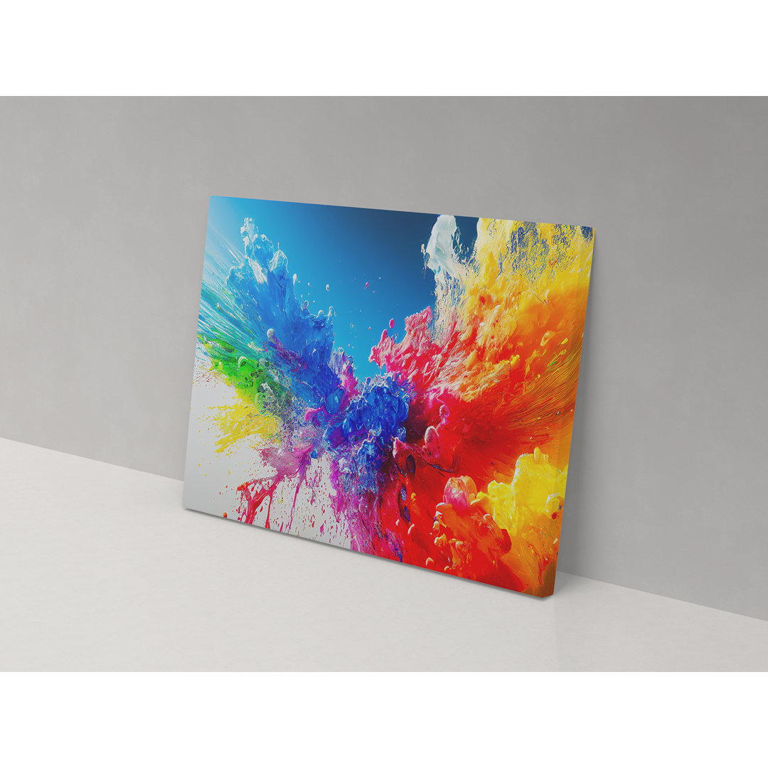 Canvas Collection Multicolour Explosion - Wrapped Canvas Rectangle Painting