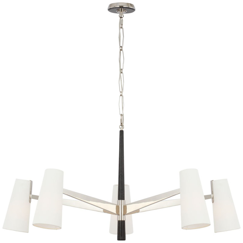 Olina 5 - Light Chandelier, Polished Nickel/Ebony