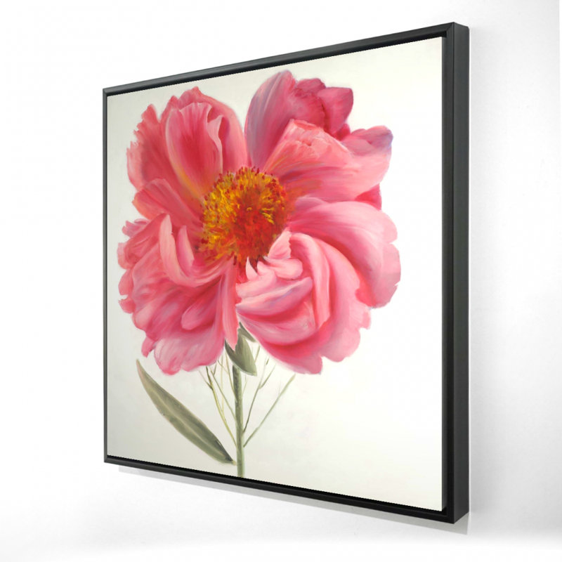 Toile fleur de pivoine rose | Botanical Home Decor - Art encadré