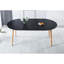 Table basse noire avec design extensible, plateau et pieds en métal, 140 x 100 x 75 cm, détails uniques, idéal pour la salle à manger, design innovant-2123874444-2123874442