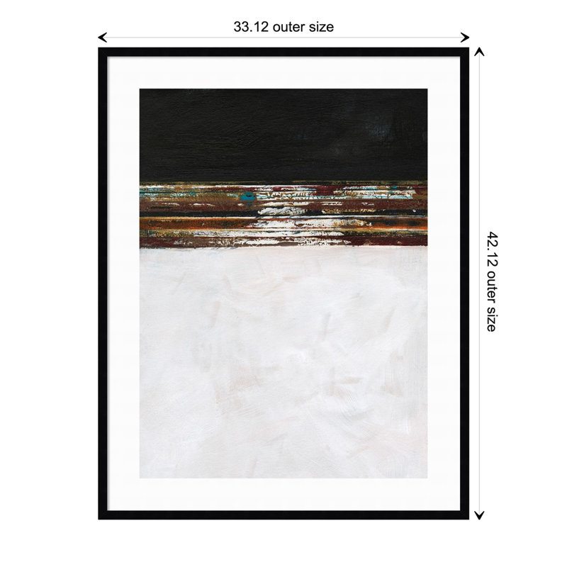 A Sense Of Space III by Jodi Fuchs, 42.12" H x 33.12" W x 0.88" D, Black Framed Paper