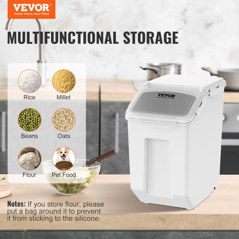 White BPA-Free Rectangular Plastic Food Storage Containers Set