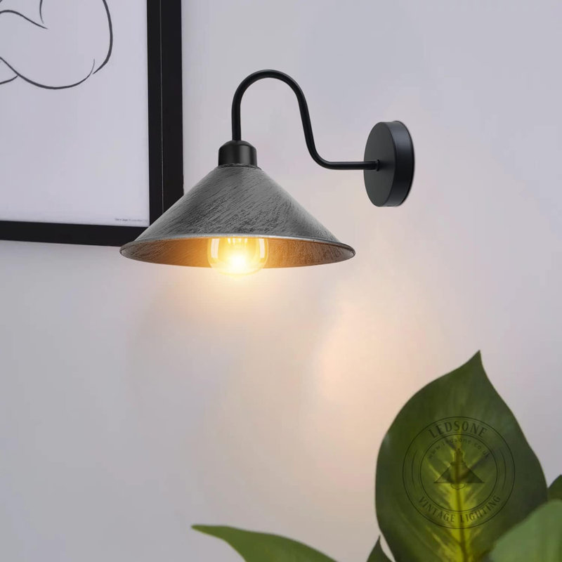 Armed Sconce, Brushed Silver