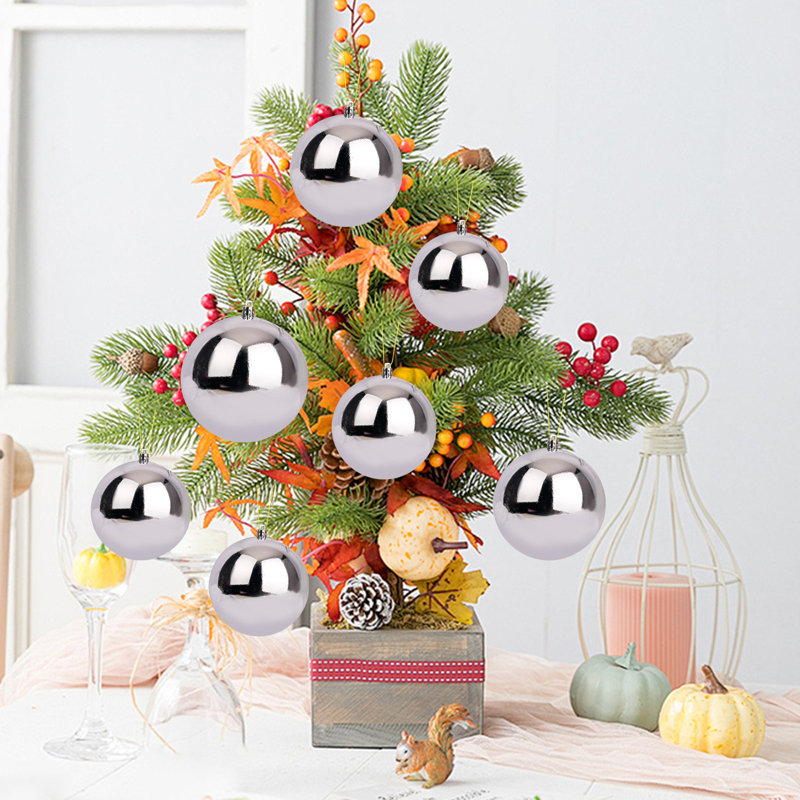 Décoration de sapin de Noël 5 cm 6 pièces Boule de Noël, Argent