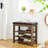 Nordic-Style Bench, Adjustable Height, Brown And Rubberwood, Concealed Storage For Keys Stool, Height-Adjustable, , Shoe Polish