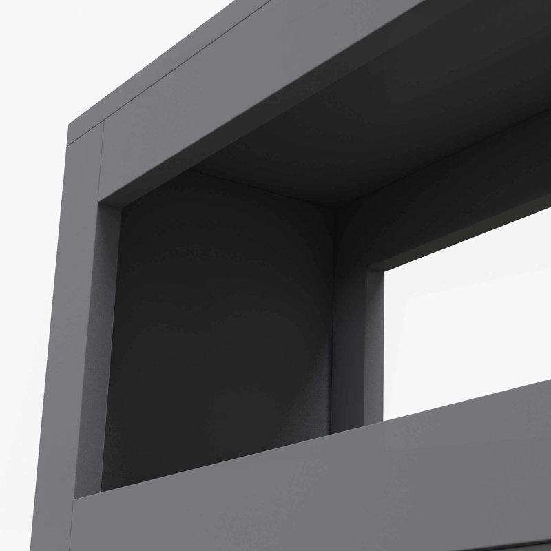 Armoire de rangement latérale en bois, Gris