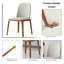 Ensemble de 2 chaises de salle à manger, pieds en bois et similicuir modernes pour la salle à manger de la cuisine (ensemble de 2)