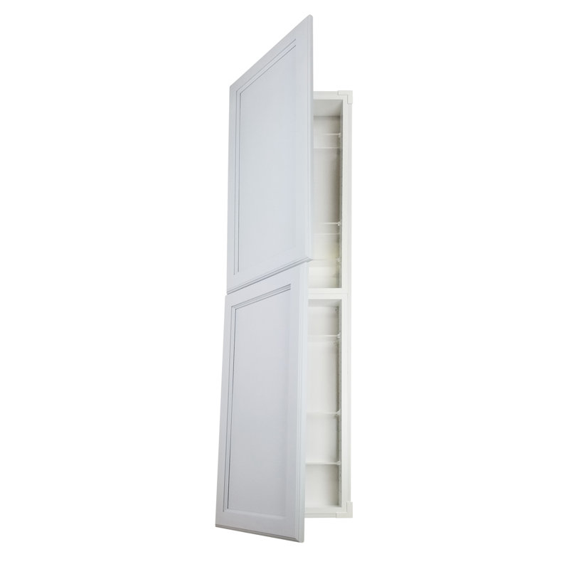 Armoire à pharmacie Donovan, Émail blanc, H 71 po x l 15,5 po x P 4,25 po