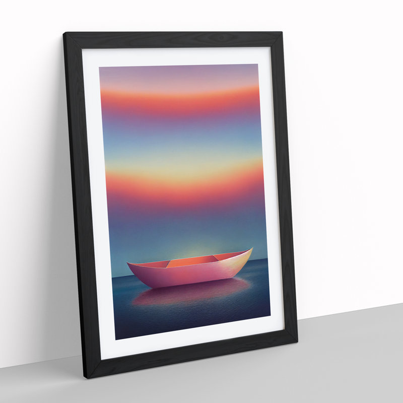 Dreamy Boat - Framed Print, Black Framed, 34cm H x 25cm W x 2cm D