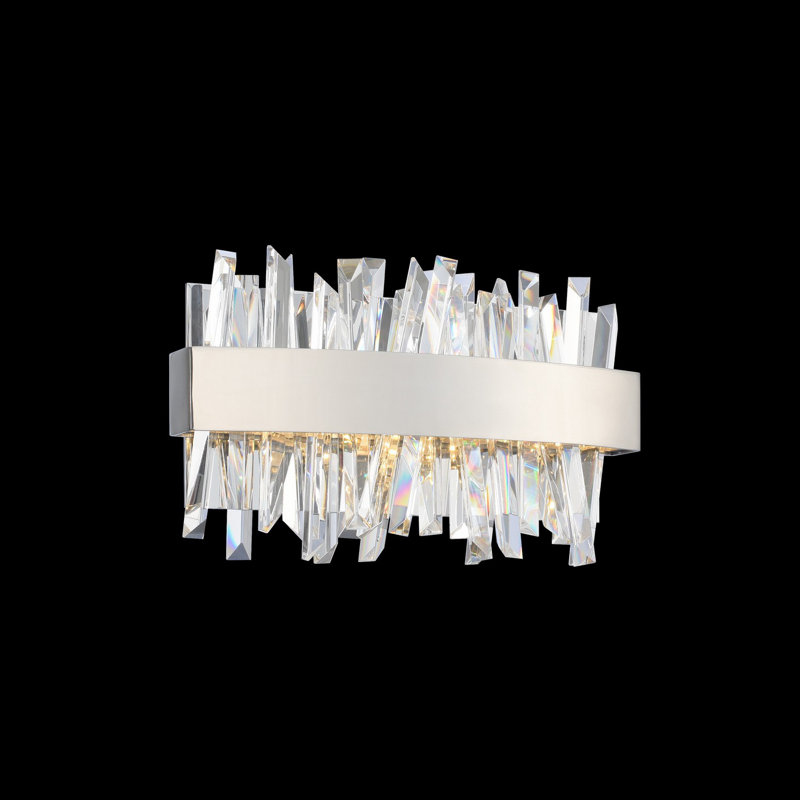 Glacier 1 LT Chrome Vanity Light Allegri, 12 W, 1080 Lumens, 8" H x 12" W x 4" D
