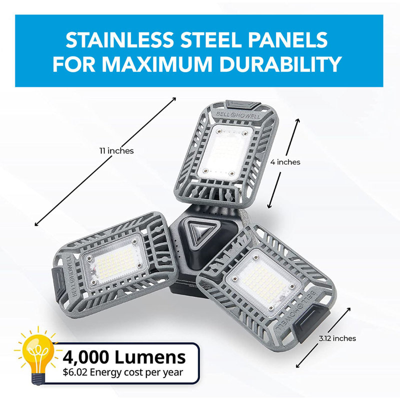 Luminaire multi-directionnel Bell + Howell Triburst 4000 lumens, à visser sur toute douille d'éclairage standard