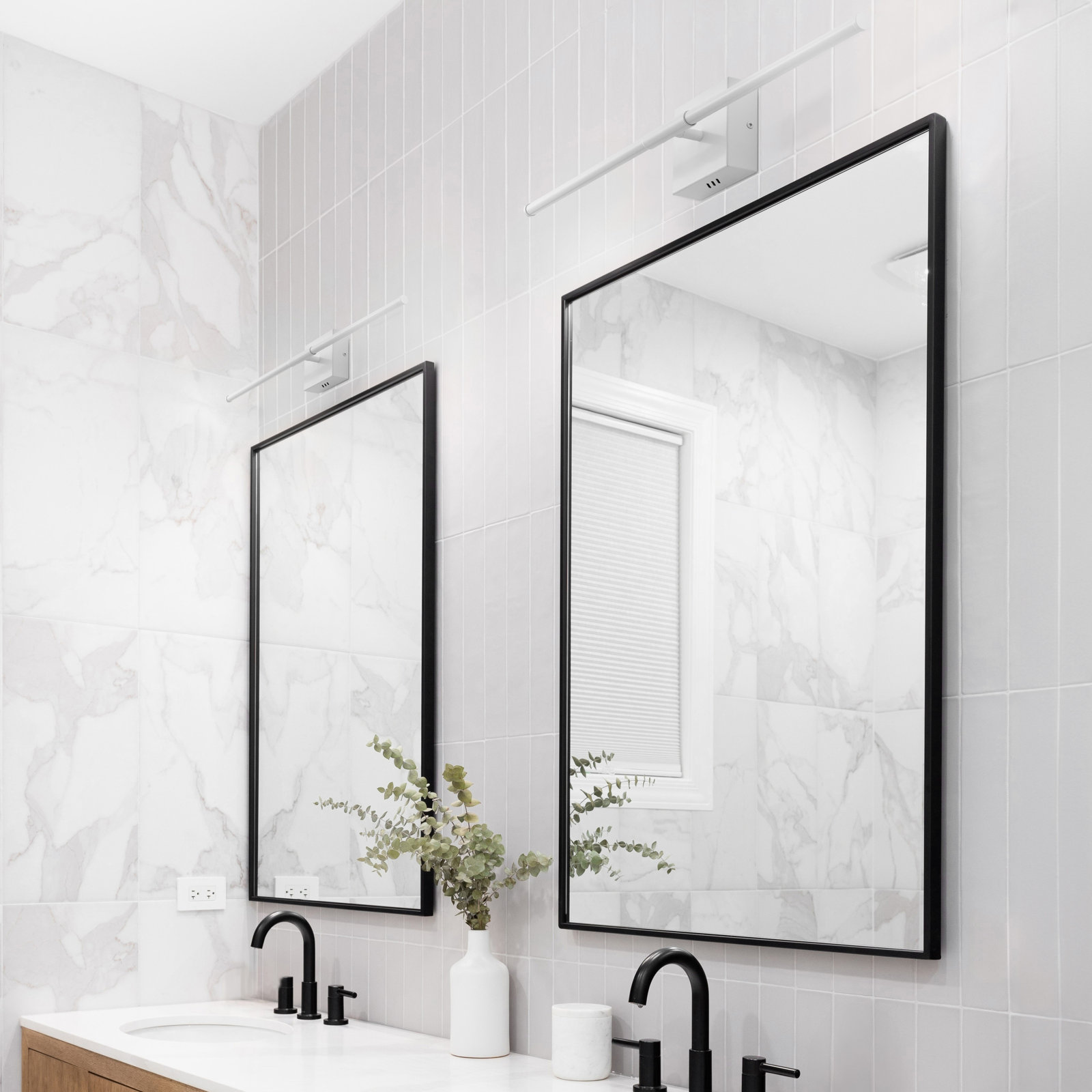 Gallatin Single Light Dimmable LED Armed Sconce, White