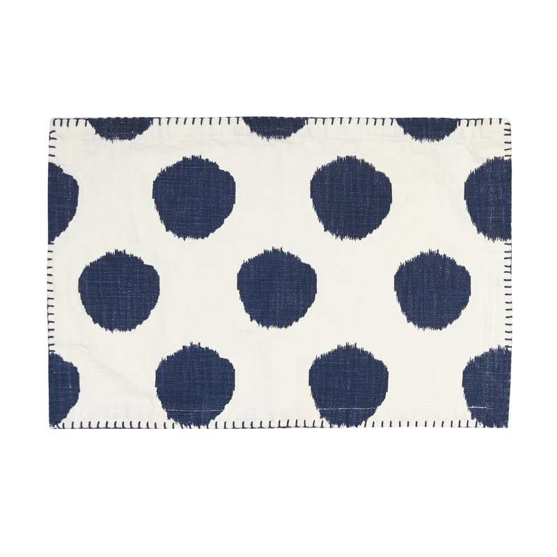 Napperon en coton Maribeth Dot Azalea, Brun