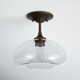 Lani Single Light Glass Semi Flush Mount