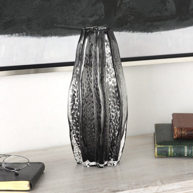 Dwyer glass table vase, Moyenne, Noir