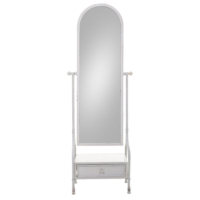 Larvell Solid And Engineered Wood Flat Floor Mirror