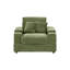 Canapé simple en velours côtelé avec un coussin, deux coussins décoratifs, un repose-pieds et deux espaces de rangement-229400829