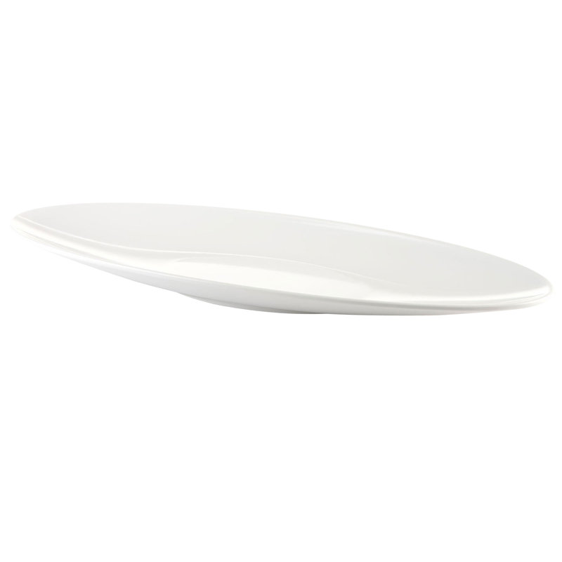 Elite Global Solutions Moderne Melamine Platter, White