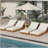 LOUNGE CHAISE SET, ACACIA SOLID WOOD WITH LOUNGE CUSHION (Cream) - Matching Dark Grey Version Available-1988503216