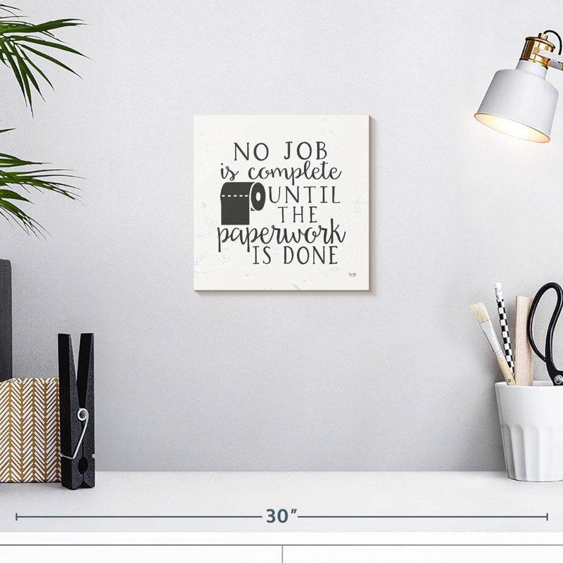 Tergel No Work Is Complet, H 10 po x l 10 po