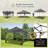 CROWN SHADES 10' x 10' Commercial Pop-Up Canopy Tent with Center Lock and Metal Frame, Gray-108926403