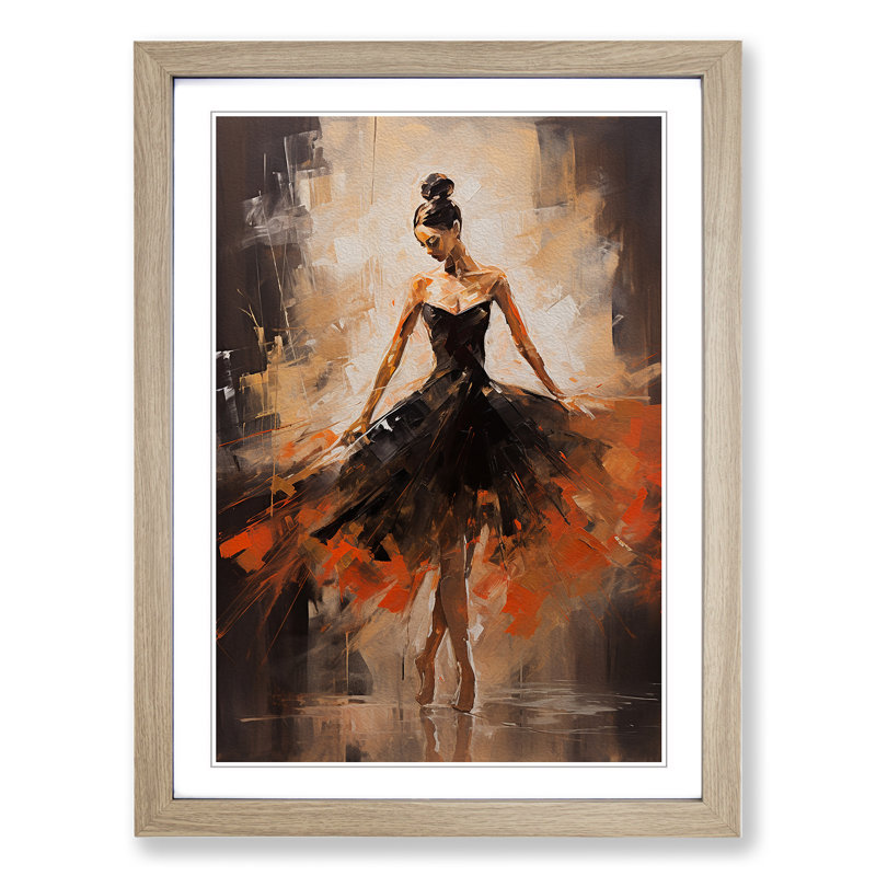 Single Picture Frame Print on Wood, Oak Framed, 46cm H x 34cm W