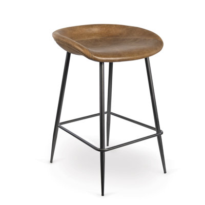 Marc Upholstered Counter Stool with Metal Frame
