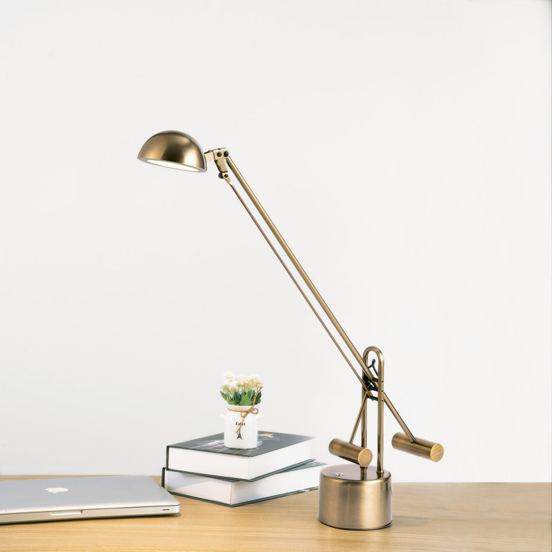 Chappel Adjustable Metal Lamp, Antique Brass