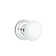 Emtek Passage Knobset w/ Regular Rosette and Ice White Porcelain Knob