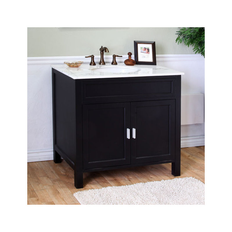 Ensemble de meuble-lavabo simple 36 po Loma, Ébène