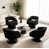 Molleton noir 4 pièces