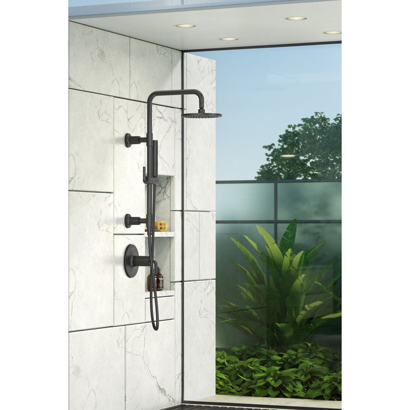 Robinet de baignoire et douche TENET, Noir mat