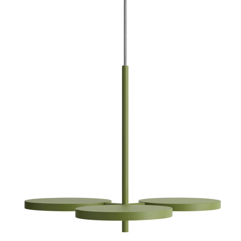 Shine On 3 - Light LED Pendant, 16" H x 20" W x 20" D , Grasshopper