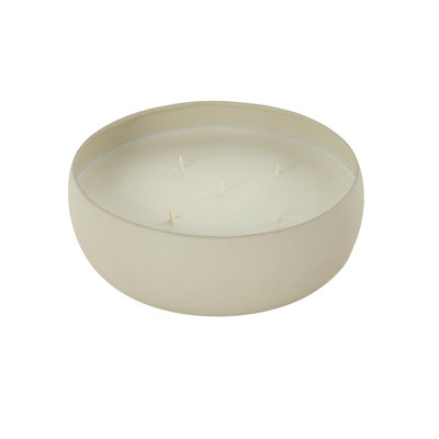 Cole And Grey Metal Pink Blush & Poppy Scented Textured 63Oz 5 Wick Candle With White Wax
